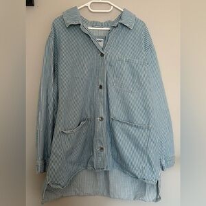 Old Navy Blue Striped Women's Jacket